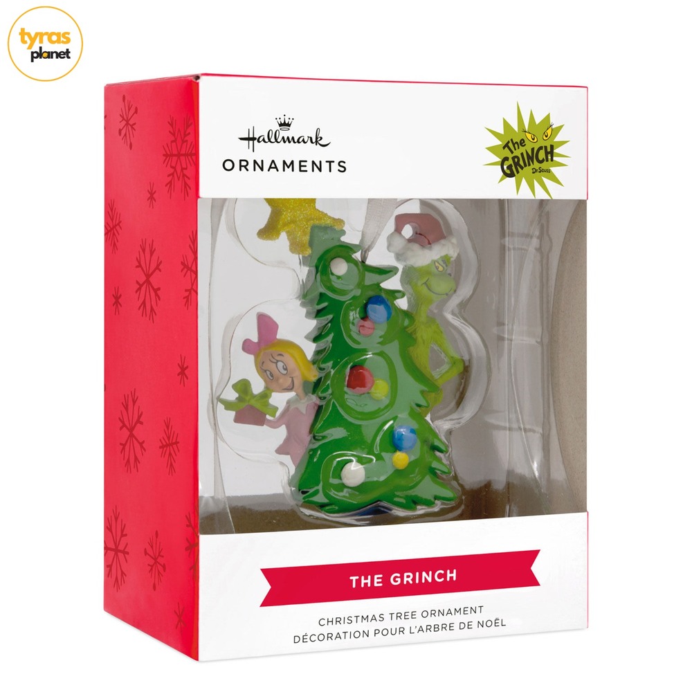 Hallmark Dr. Seuss Grinch with Cindy-Lou Who Christmas Tree Ornament Resin New